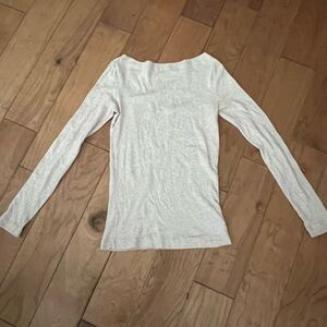 GAP Light Cream Long Sleeve Top
